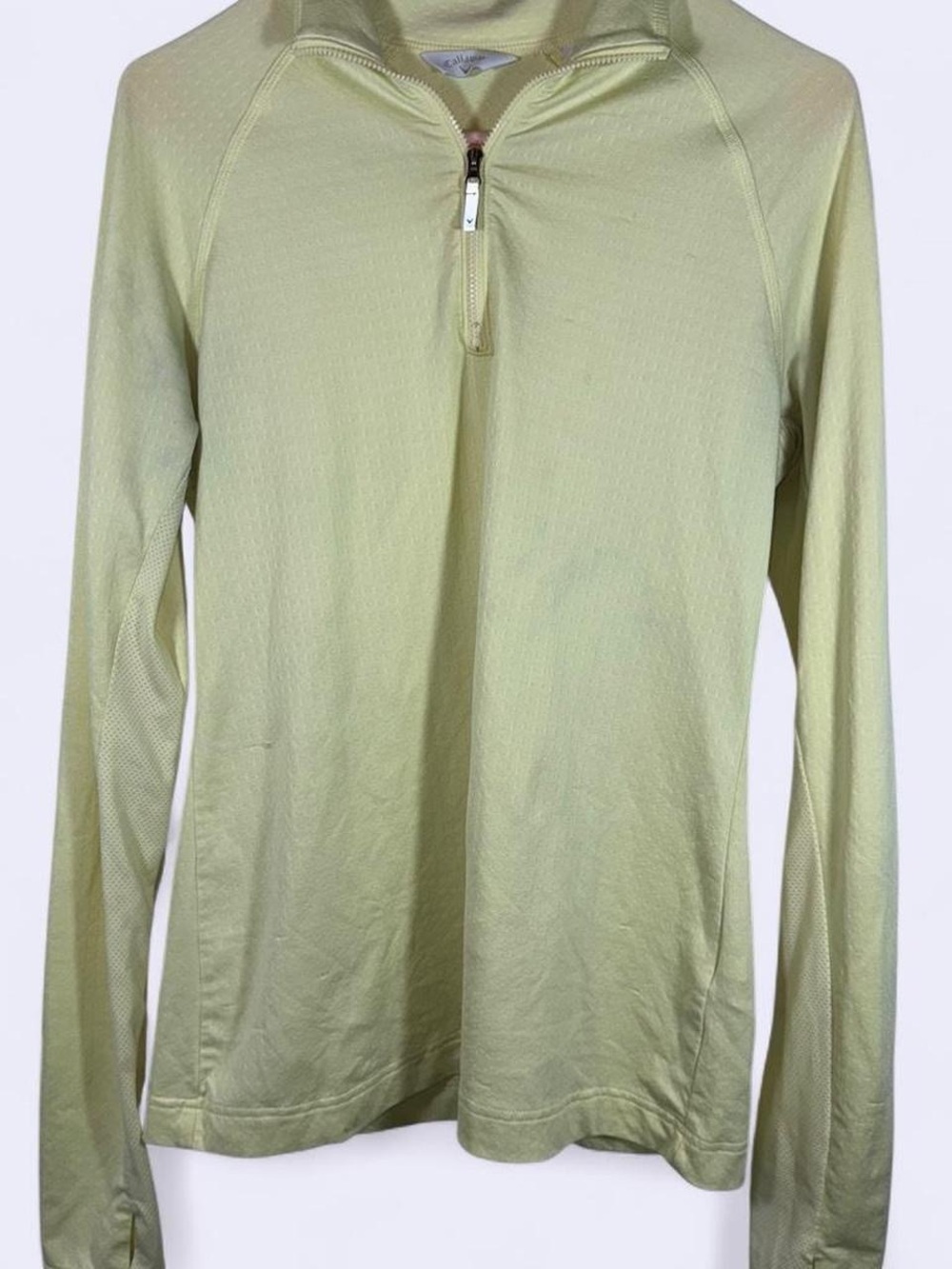 Callaway Women’s Yellow Quarter Zip Golf Athletic Pullover Size Large